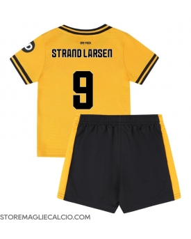 Wolves Jorgen Strand Larsen #9 Maglia Gara Casa Repliche 2024-25 Bambino Maniche Corte